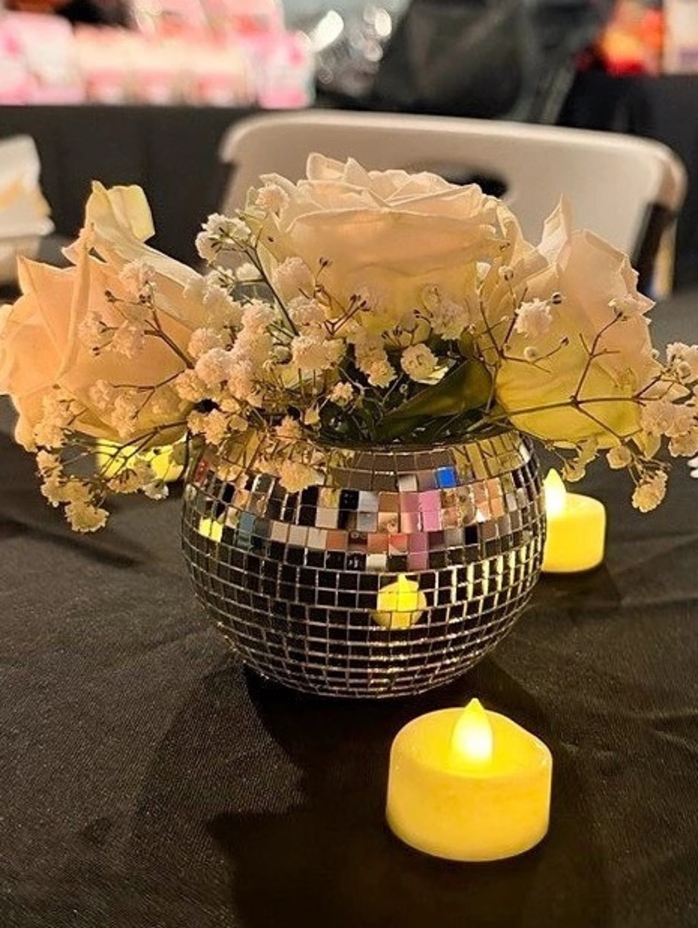 Disco Vase in Silver